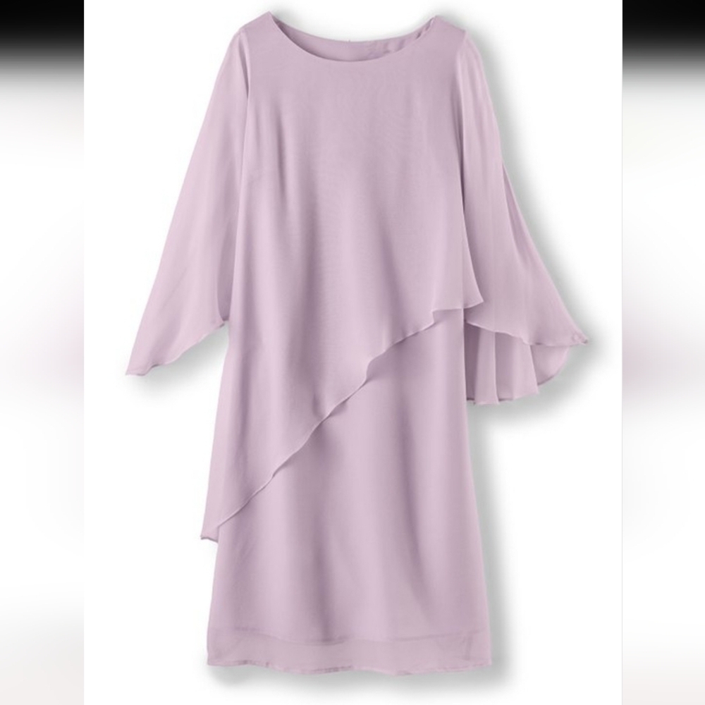 Soft Sorroundings Mariah Silk Dress  Elegant Lavender Size M